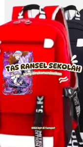 Js Stlye Tas Sekolah ANIME J 0071 Uniseks Tas Ransel Bahu GandaTas Laptop Mochila 4in1 anak