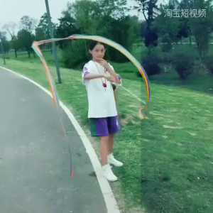 Colorful Dance Ribbon Stick 4M Long Nylon Streamer for Rhythmic Gymnastics Ballet Practice and Stage Performance