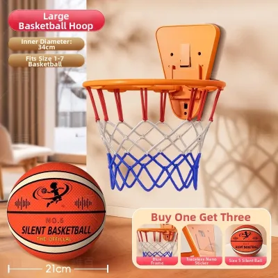 WEIBAI | Wall-mounted Indoor Basketball Hoop for Home Use No Drilling Outdoor Toy for Boys