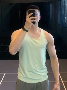 Irontrap Quick Dry Running Overbar Shoulder Mens Summer Sleeveless T-Shirt Fitness Light Breathable Sweat Absorbent Vest