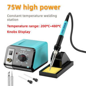 KUAIQU | 75W Digital Display Soldering Station Set 480°C Heat Control Auto Sleep With Soldering Iron Tip For Phone PCB DIY Repair KQ-203D
