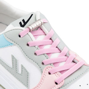 Elastic Shoelaces Without ties Flat Shoe Laces For Sneakers Capsule Metal Lock Quick put on and take off Lazy Lace Rubber band