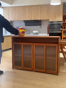 HomeVerve ตู้ครัว ตู้ไม้วางจานชามในครัว ตู้รับประทานอาหาร 3-5ชั้น  ห้องนั่งเล่นตู้ไวน์ที่ทันสมัย กันฝุ่น มัลติฟังก์ชั้น