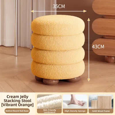 Luxury Real Wood Vanity Stool