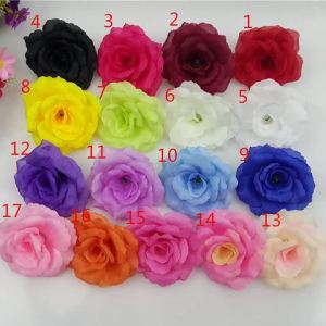 10 Chiếc 10CM Nhân Tạo Hoa Hồng Đầu Hoa Lụa Nhà Giáng Sinh Trang Trí Đám Cưới Hoa Khô Sắp Xếp Chất Liệu
