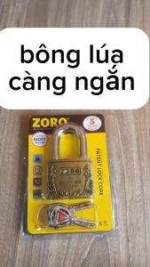 Ổ khóa chống cắt ZORO cao cấp 6 phân chìa tròn bông lúa càng ngắn - khóa ngoài trời chống gỉ công nghệ mỹchống trộm