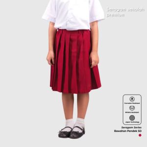 seragam sekolah SD negeri merah putih termurah rok rempel pendek terlaris dan kemeja pendek termurah seragam sekolah SD