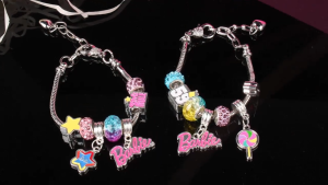 Barbie Beaded Bracelet Series DIY Jewellery Craft Set - Pleasant Time Fantasy Charm Bracelet Kit for Kids Ages 6 Years and Above