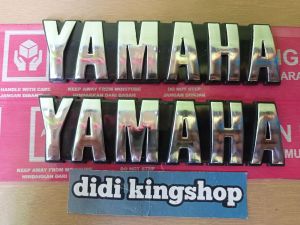 Emblem Yamaha RX King Warna Silver Sepasang Kanan Kiri