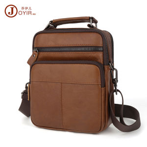 Men Top Grain Cowhide Crossbody Bag Vintage Genuine Leather Business Casual Multifunction Satchel 남성 가죽 가방