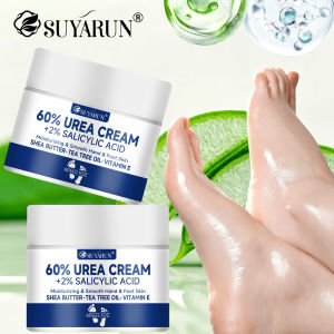 SUYARUN 60% Urea Foot Cream for Cracked Heels & Dry Skin - Intensive Moisturizing Treatment Diabetic Foot Care,Combo set.