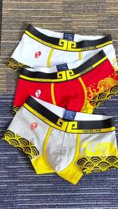 SEA AMILA กางเกงในผู้ชาย แบบบ็อกเซอร์ ผ้าฝ้ายแท้ 100% ระบายอากาศเยี่ยม ไม่รัดสีทึบ ไซส์ใหญ่ วัยรุ่น ซักไม่เสียรูป