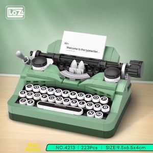 Loz | Retro Typewriter Mini Particles Building Blocks Creative Desktop Collectible