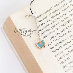 Strap Phone Kupu-Kupu Biru Muda