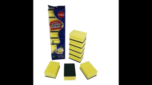 I-Shaped Design Yellow Sponge Cleaning Pads