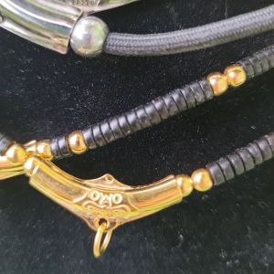 สร้อยคอ กะลาตาเดียว 50 cm(20นิ้ว)ลายราหู สแตนเลส  ทองเลเซอร์ ไม่ลอกไม่ดำไม่เป็นสนิม ห้อยพระวัตถุมงคลได้ 1 องค์