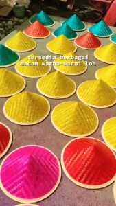 TOPI CAPING BAMBU - CAPING BERWARNA KUNING - CAPING GUNUNG