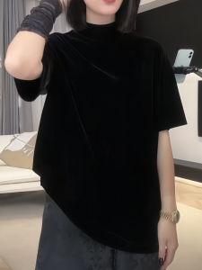 Fashionable Loose Short Sleeve T-Shirt Women plus Size Summer New Style Casual Comfortable Slimming Top round Neck Cotton Blend