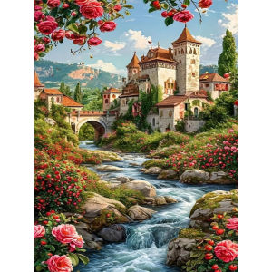 Jigsaw Puzzle for Adults 500/1000/1200/2000PCS House Waterfall Flower Scenery DIY Craft Home Wall Decoration Gift Idea