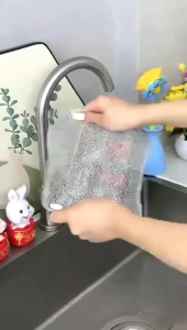 Kain Lap Dapur Kawat Sikat Cuci Piring Penghilang Kerak Panci Serbaguna HM1013