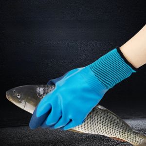 MONLEYTA | German Fish Killing Gloves Waterproof Seafood Handling Anti-Slip Thickened Polyester Outdoor Work Gloves For Fish Cleaning