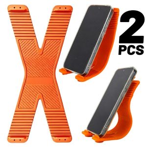 Flexible Silicone Phone Holder Universal X Style Car Dashboard Smartphone Bracket Multi-point Stable Support Vehicle Accessories
