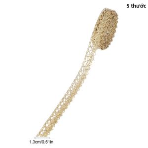 Vàng Bạc Ren Lưới Viền Ruy Băng 5/10 Yard Hai Mặt Grosgrain Polyester Cotton Để May Cưới Tự Làm Quần Áo Thủ Công Phụ Kiện