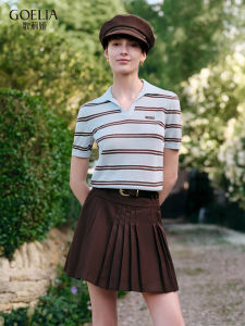 Gloria | Polo Collar Striped Short Sleeve Summer T-Shirt