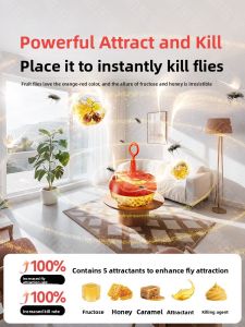 MONLEYTA | Strong Sticky Fly Paper Board With Attractant Small Flying Insects Trap Fly Traps Powerful Bug Catcher Fly Killer Pest Control