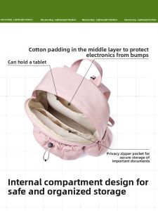 Beneunder | Beneath The Banana Leaf Womens Lightweight Outdoor Travel Backpack Double Shoulder Waterproof Commuting Bag For Hiking