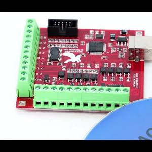 HLTNC Mach3 5แกน DB25 LPT พอร์ต CNC อินเตอร์เฟซฝ่าวงล้อมคณะกรรมการที่มีขนานและสาย USB พอดี Nema23ไดร์เวอร์ VFD สำหรับแกะสลัก