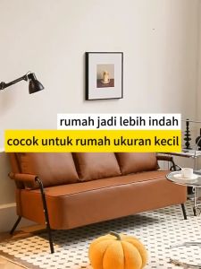 GOLD Iron Sofa besi  Multifunction 1/2/3 Seater Leather Sofa Living Room Nordic Furniture Leather Easy Clean kerusi Sofa ruang tamu沙发