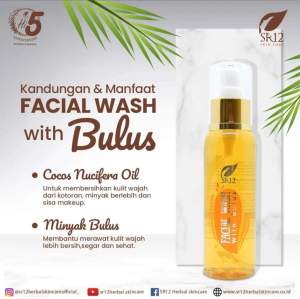 Sabun Muka Glowing Pencerah Wajah Atasi Minyak Dan Jerawat Facial Wash Bulus SR12