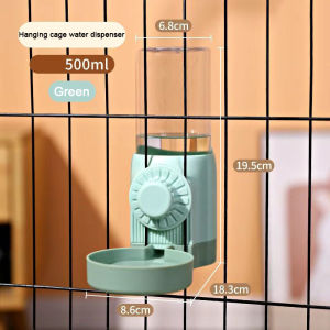 new tepy Hanging Automatic Pet Food Feeder/Water Dispenser Gravity Cat Auto Feeder Waterer Set With Container Bowl For Cage