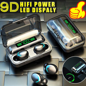 F9 TWS Headphones Bluetooth Headsets Wireless Earphones with Mic 9D HiFI Stereo Sports Earbuds
