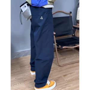 กางเกงปีนเขาแบบทรงตรงสำหรับผู้ชาย กางเกงขายาวทรงสลิมฟิต กางเกงขายาวทรงลำลอง กันลม กันน้ำ ทรงหลวม ทรงลำลอง