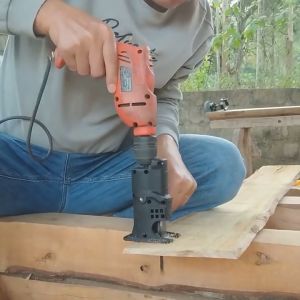 ZUOGUAN Bộ Chuyển Đổi Máy Khoan Thành Máy Cưa Điện Cầm Tay Kèm 3 lưỡi cưa Máy Khoan Điện sửa đổi Chainsaw chế biến gỗ cưa cắt cái khoan tay để cưa Đầu chuyển đổi