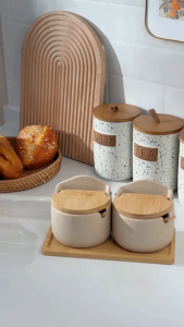 [BLGV001] Bình gốm (CERAMIC 800ml ) đựng các loại hạt  gia vị  nguyên liệu . Phong cách Vintage . Chống ẩm chống bụi .