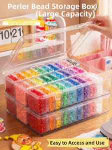 NUOXUNDE | Puzzle Beans Transparent Storage Box Partitioned