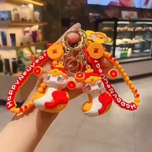 Gantungan Kunci Zodiak Ular 2025 Keychain Gantungan Tas Liontin Shio Ular New Year 2025