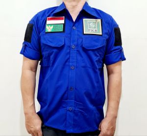 Kemeja Tactical Logo PKB Free Bonus 3 Emblem Patch Prepet Perekat Velkro PDL Army