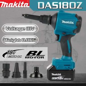 Makita | Makita DAS180 18V LXT Cordless Brushless Air Blower Inflator Tool With Nozzles For Home Workshop Surface Dust Clearing
