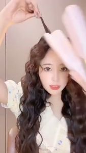 32MM Egg Roll Hair Curler 新款V型韩式蛋卷棒(波浪水波纹烫棒)负离子卷发棒负离子蛋卷棒Water Wave Hair Curler Egg Roll Kerinting Rambut French Egg Roll Curling Iron Big Wave 32MM