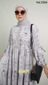 NMR Midi Dress Crespo Printing Vol 2554-1