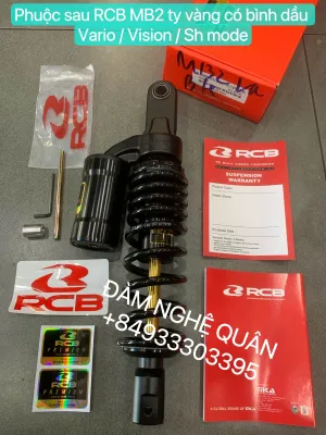 Phuộc sau RCB MB2 ty vàng có bình dầu đen Vario / Vision / Sh Mode chính hãng mới 1550000 VND