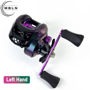 Purple-Green Gradient Baitcasting ReelAluminum SpoolCeramic Line Guide7.2:1 Gear Ratio12-Brake Settings10 Magnetic Brakes