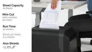 FELLOWES LX220 Paper Shredder (Micro Cut) 4x12mm - 20 sheets (30 Liters) (30 mins Non Stop Micro Cut Shredder Machine Mesin Penghancur Kertas Mesin Perincih)