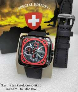 Jam Tangan Pria Sa Chrono Karet Rubber Mewah Fashion Cowok Elegan