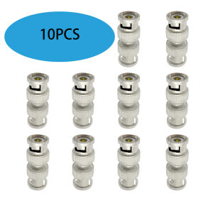 10pcs BNC Male to Male 75 Ohm Connectors for RG59 Coaxial Couplers /DVR/CCTV Security Cameras/SDI Video Signal Transmission