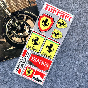 1 SET OF Lot Ferrari Reflective Motorcycle Side Strip Bike Helmet Sticker Car Styling Vinyl Decal For YAMAHA TMAX Kawasaki KTM